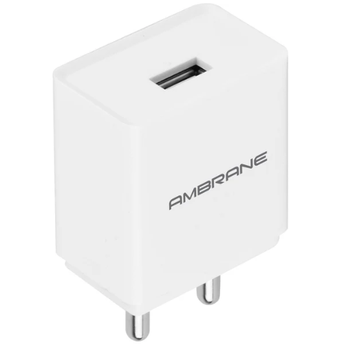 Ambrane Wall  Charger AWC47 2.4AMP White With  Micro USB